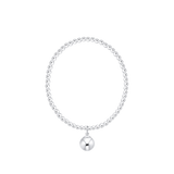 Classic Sterling 3mm Bracelet - Classic Sterling 10mm Charm