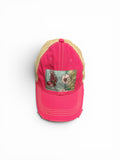 Distressed Designer Scarf Baseball Hat
