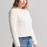 CozyChic Textured Button Front Cardigan