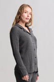 CCUL Lurex Rib Button Front Shirt