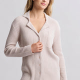 CCUL Lurex Rib Button Front Shirt
