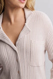 CCUL Lurex Rib Button Front Shirt