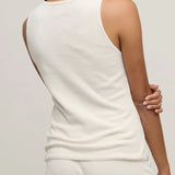 Barefoot Dreams Scallop V-Neck Tank | Sand Dune