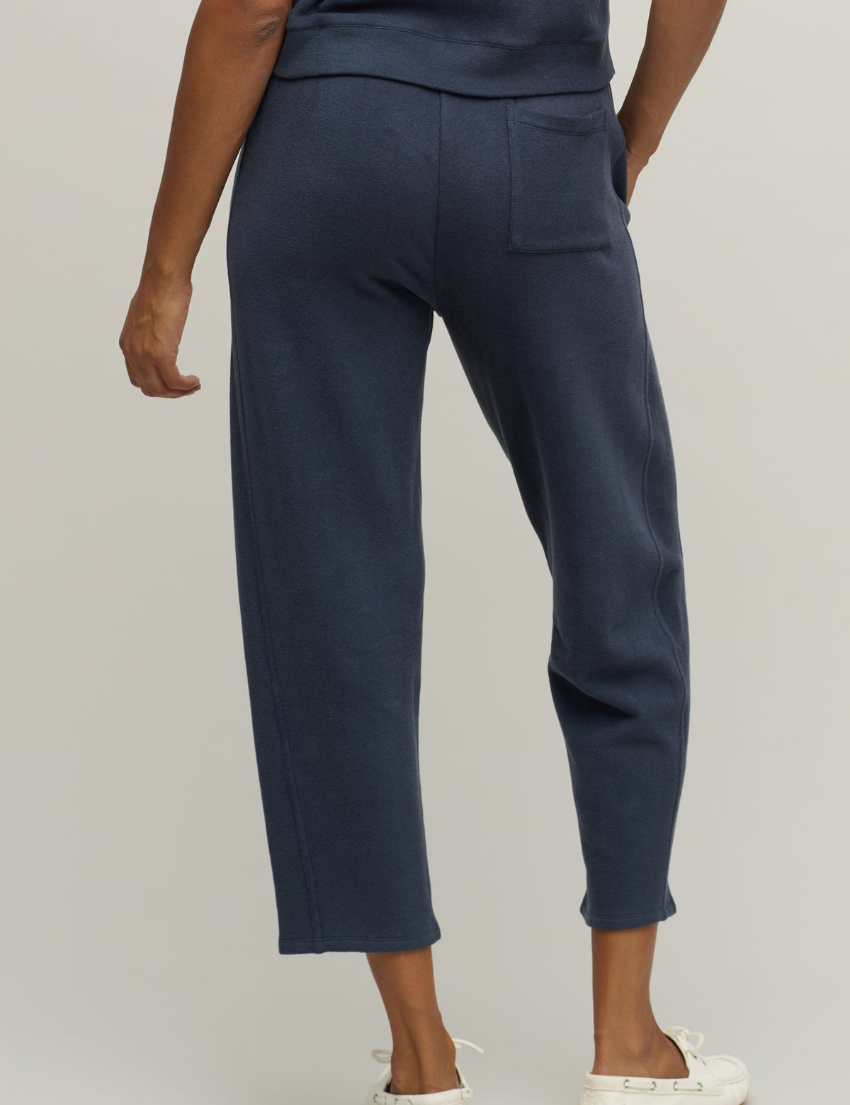 Brushed Fleece Seamed Ankle Pant