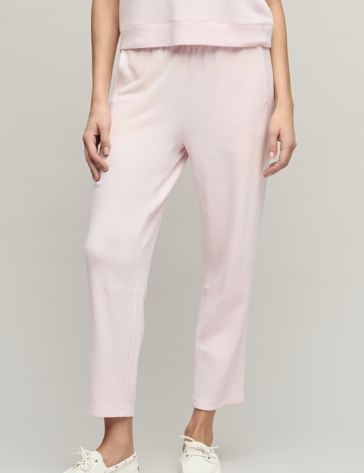 Brushed Fleece Seamed Ankle Pant