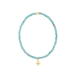 Classic 3mm Bracelet - Signature Cross Gold Charm