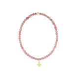 Classic 3mm Bracelet - Signature Cross Gold Charm
