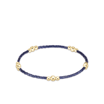 a blue and gold beaded bracelet