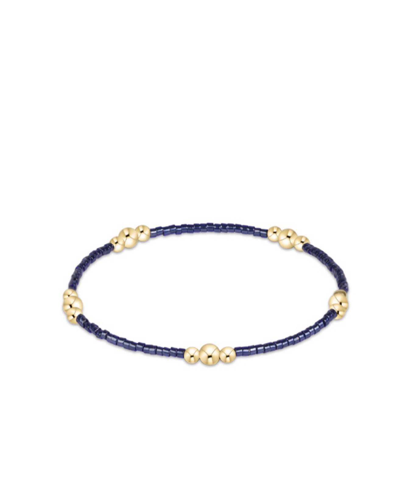 a blue and gold beaded bracelet