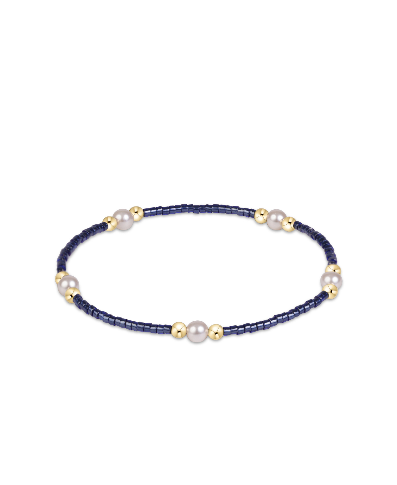 a blue and gold beaded bracelet