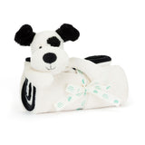 Bashful Black & Cream Puppy 'Rufferty' Blankie