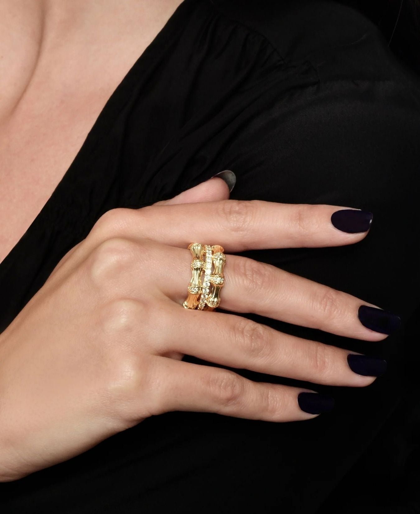 Bamboo Stack Ring-AnabelAram-11011108423