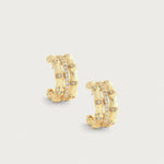 Bamboo Stacked Hoop Earrings-AnabelAram-14011117324