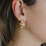 Bamboo Stacked Hoop Earrings-AnabelAram-14011117324