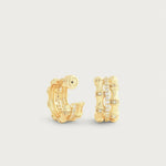 Bamboo Stacked Hoop Earrings-AnabelAram-14011117324