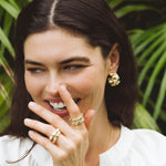 Bamboo Stacked Hoop Earrings-AnabelAram-14011117324