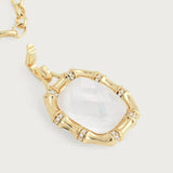 Bamboo With Stone Pendant Necklace-AnabelAram-13011109623