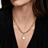 Bamboo With Stone Pendant Necklace-AnabelAram-13011109623