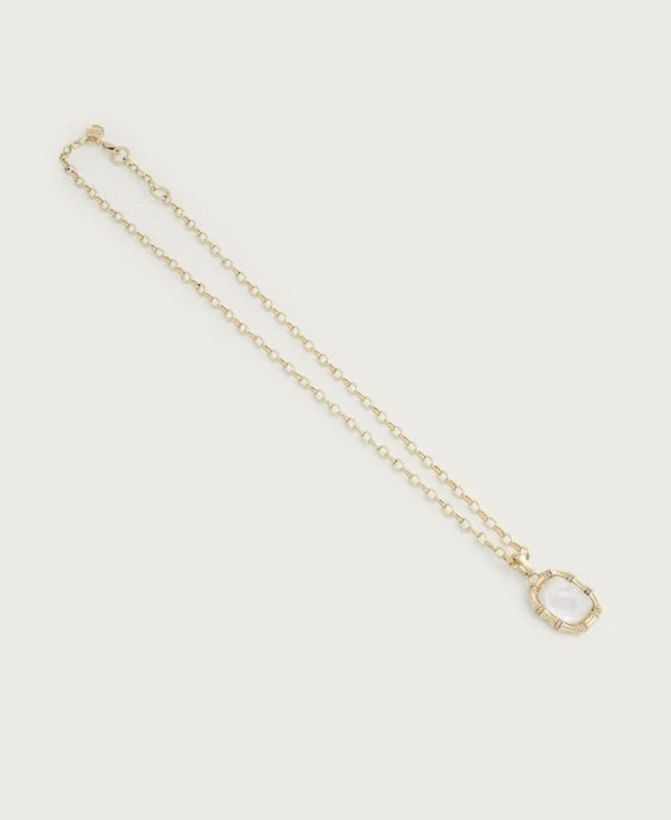 Bamboo With Stone Pendant Necklace-AnabelAram-13011109623