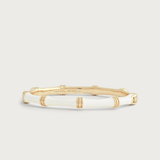 Bamboo Enameled Hinged Bangle-Anabel Aram