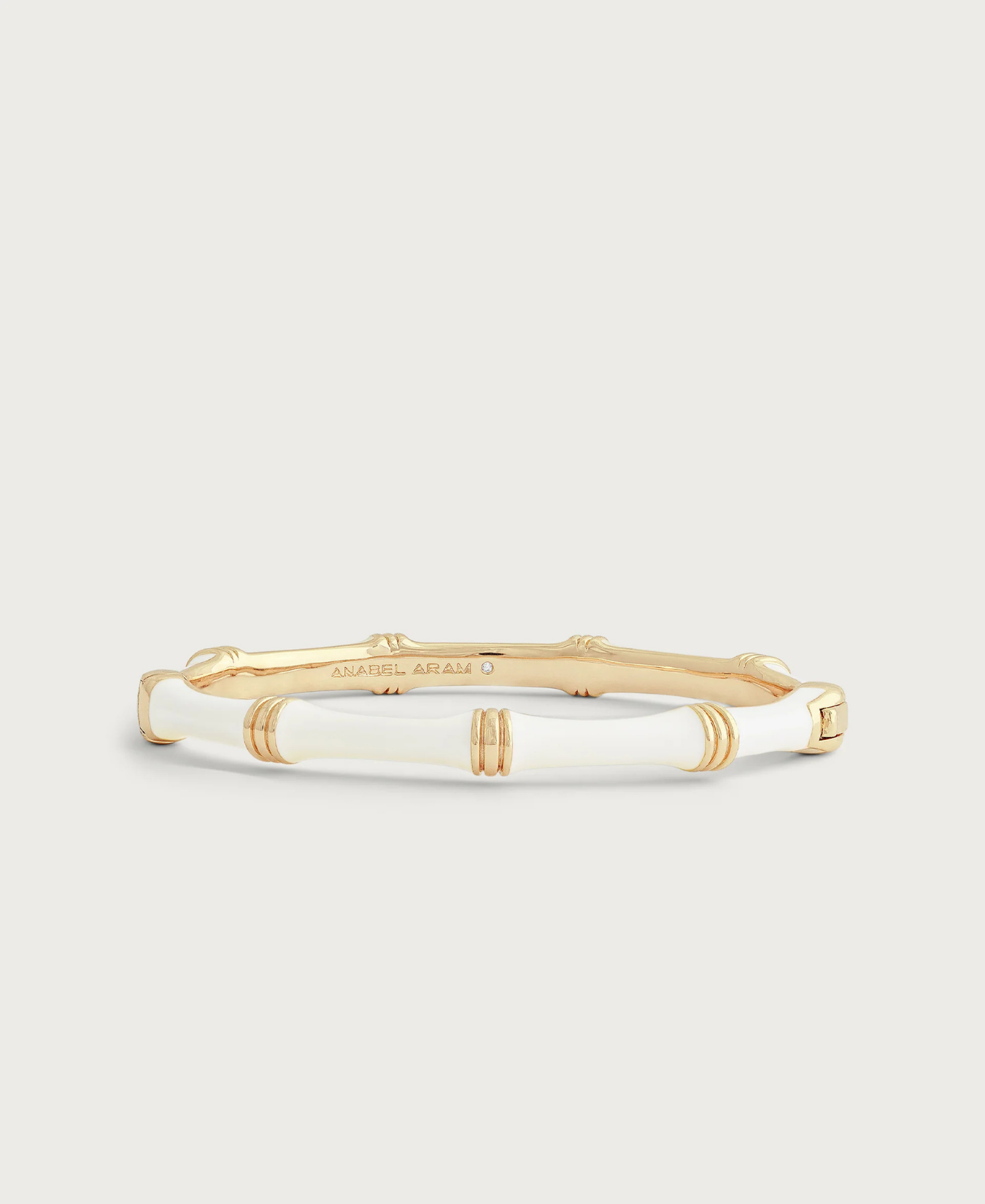Bamboo Enameled Hinged Bangle-Anabel Aram