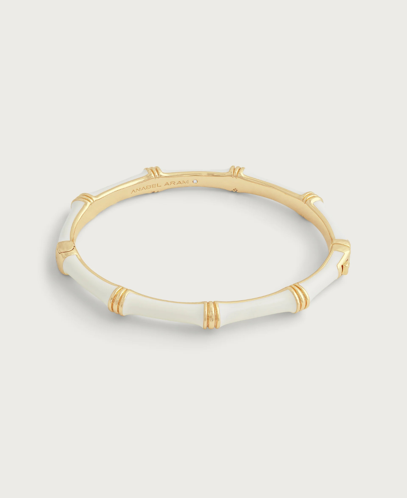 Bamboo Enameled Hinged Bangle-Anabel Aram