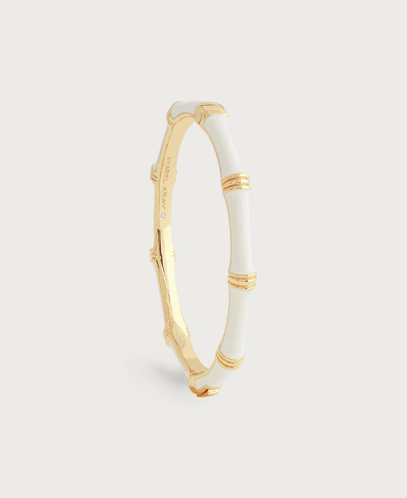 Bamboo Enameled Hinged Bangle-Anabel Aram