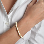 Bamboo Enameled Hinged Bangle-Anabel Aram