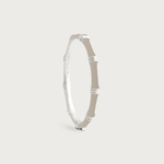 Bamboo Enameled Hinged Silver Bangle-Anabel Aram
