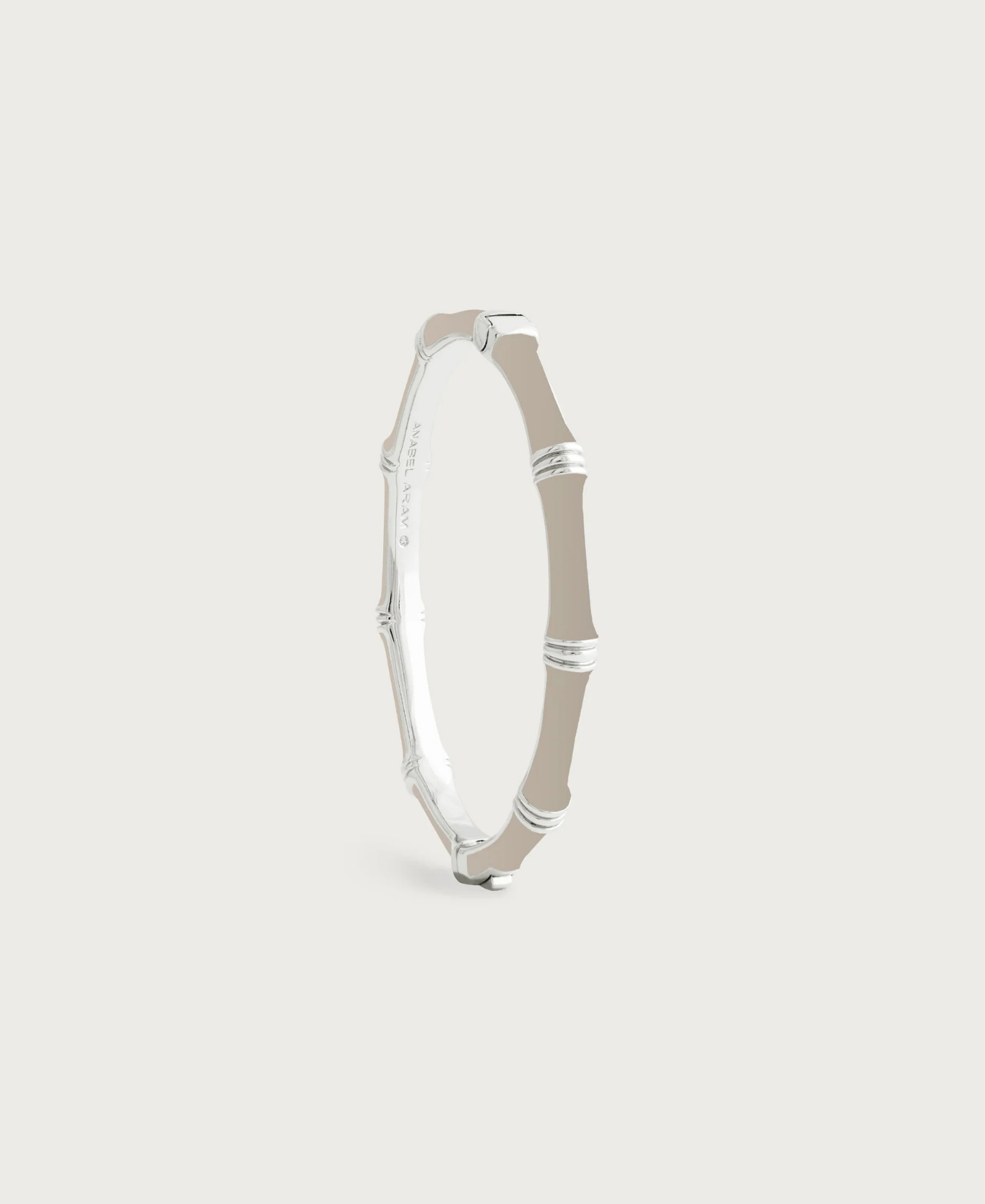 Bamboo Enameled Hinged Silver Bangle-Anabel Aram