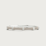Bamboo Enameled Hinged Silver Bangle-Anabel Aram