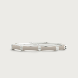 Bamboo Enameled Hinged Silver Bangle-Anabel Aram