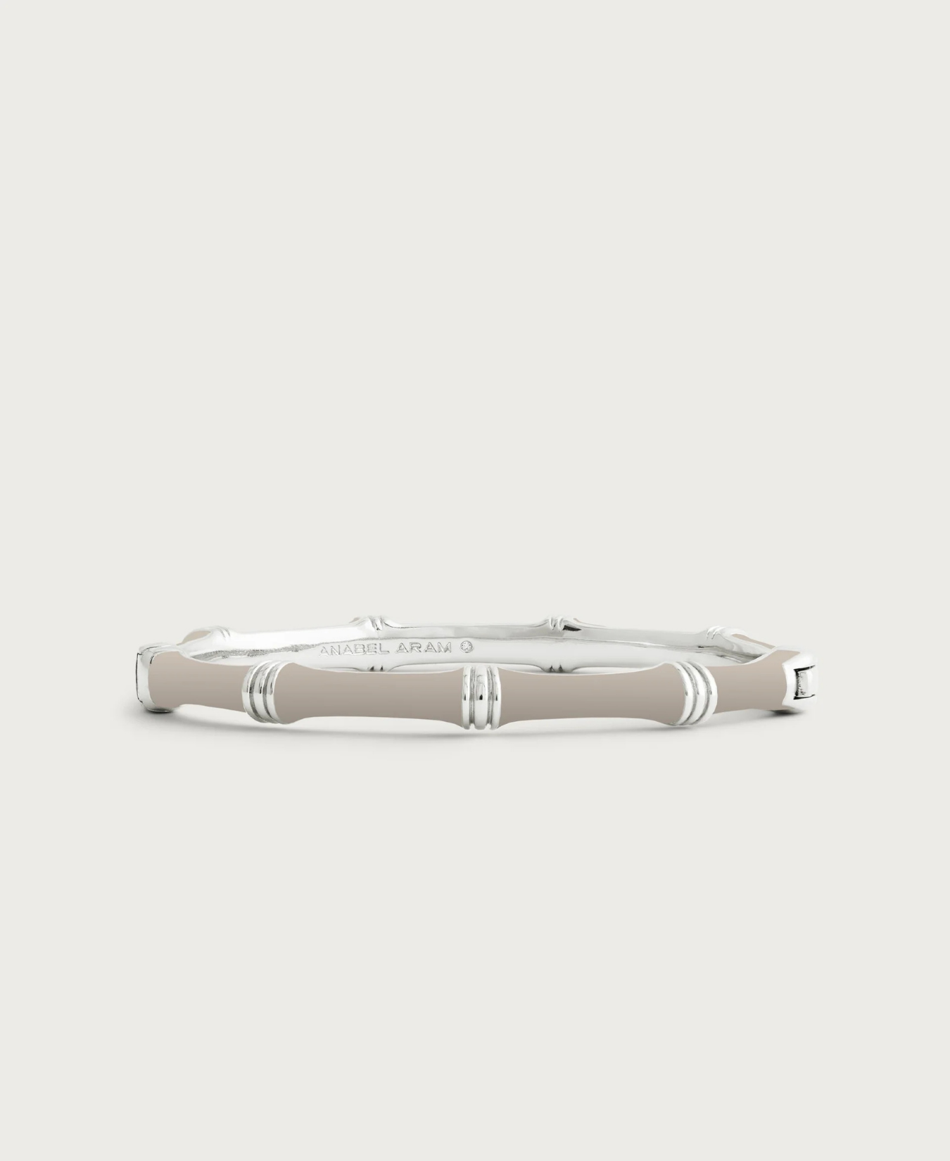Bamboo Enameled Hinged Silver Bangle-Anabel Aram