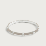 Bamboo Enameled Hinged Silver Bangle-Anabel Aram