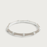 Bamboo Enameled Hinged Silver Bangle-Anabel Aram