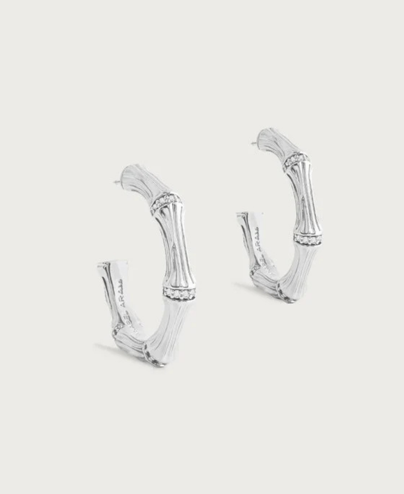 Bamboo Medium Hoop Earrings- Anabel Aram