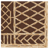 Bamboo Screen Chestnut-paper Linen Paper Linen Cocktail Napkin - Package Of 15_Caspari_17884CG-BRN