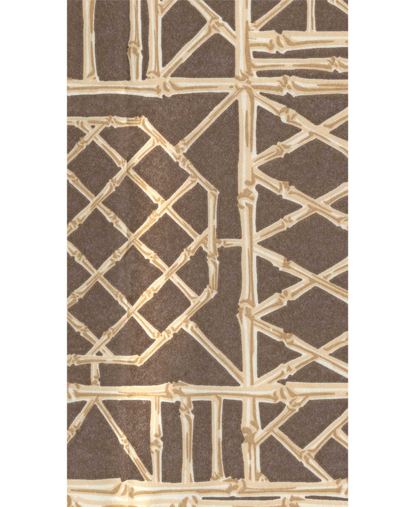 Bamboo Screen Chestnut-paper Linen Paper Linen Guest Towels - 12 Per Package_Caspari_17884GG-BRN