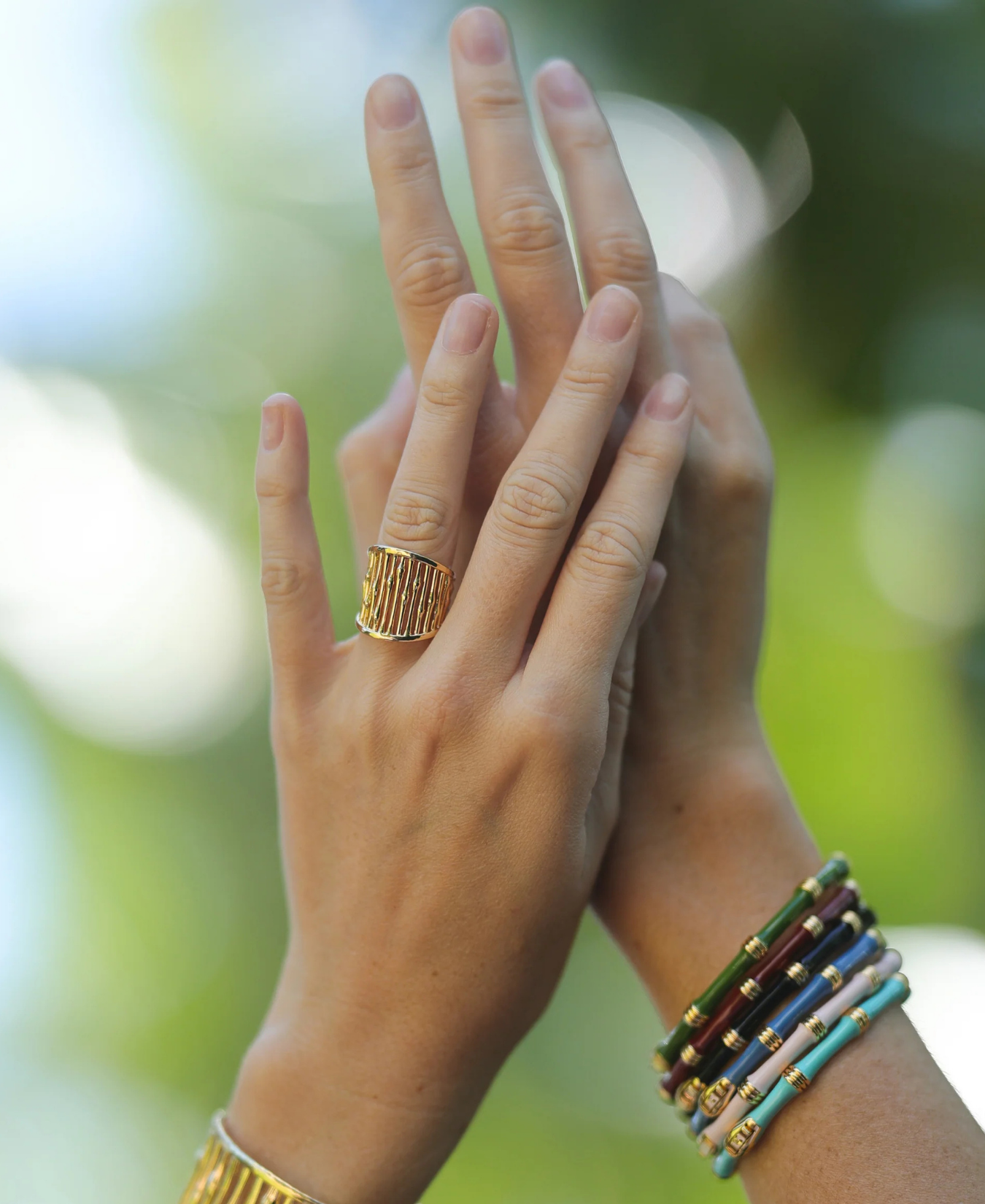 Bamboo Wide Ring-Anabel Aram
