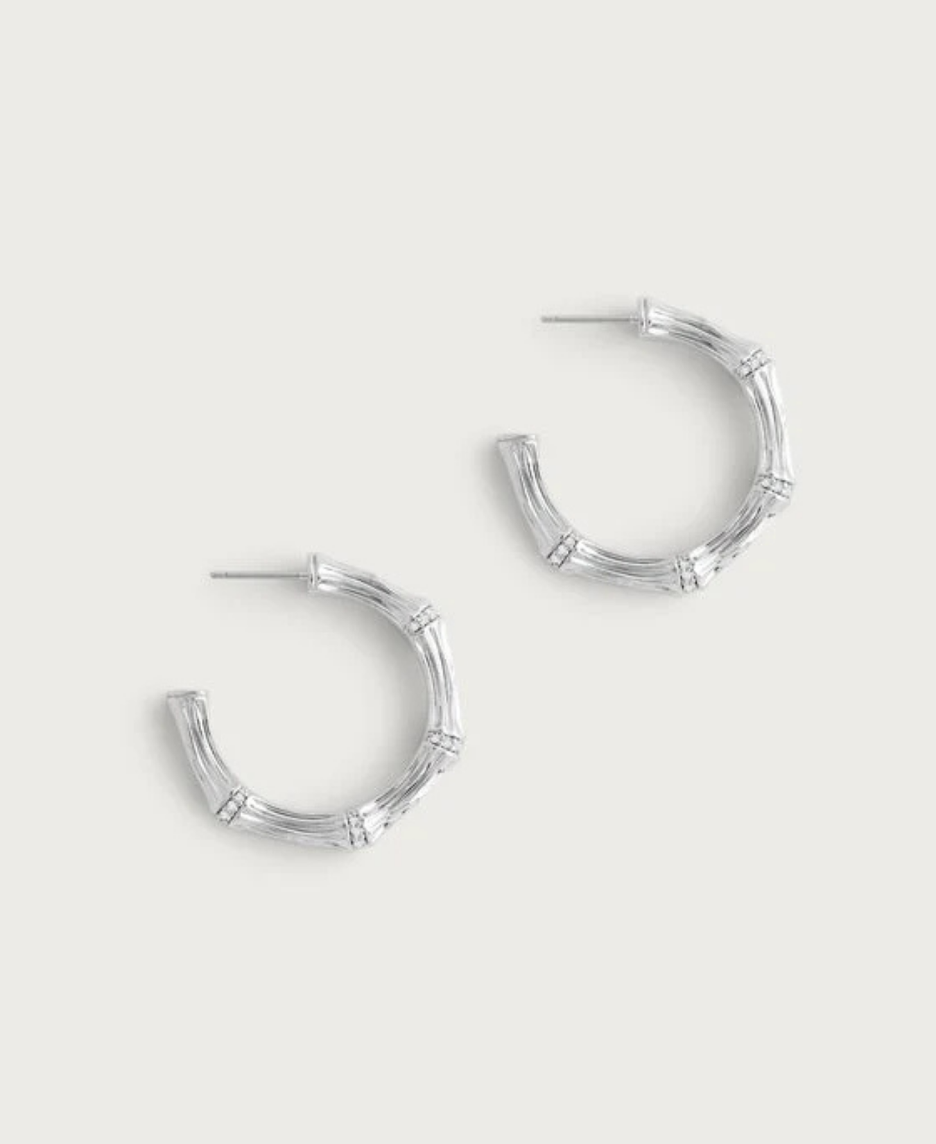 Bamboo Medium Hoop Earrings- Anabel Aram