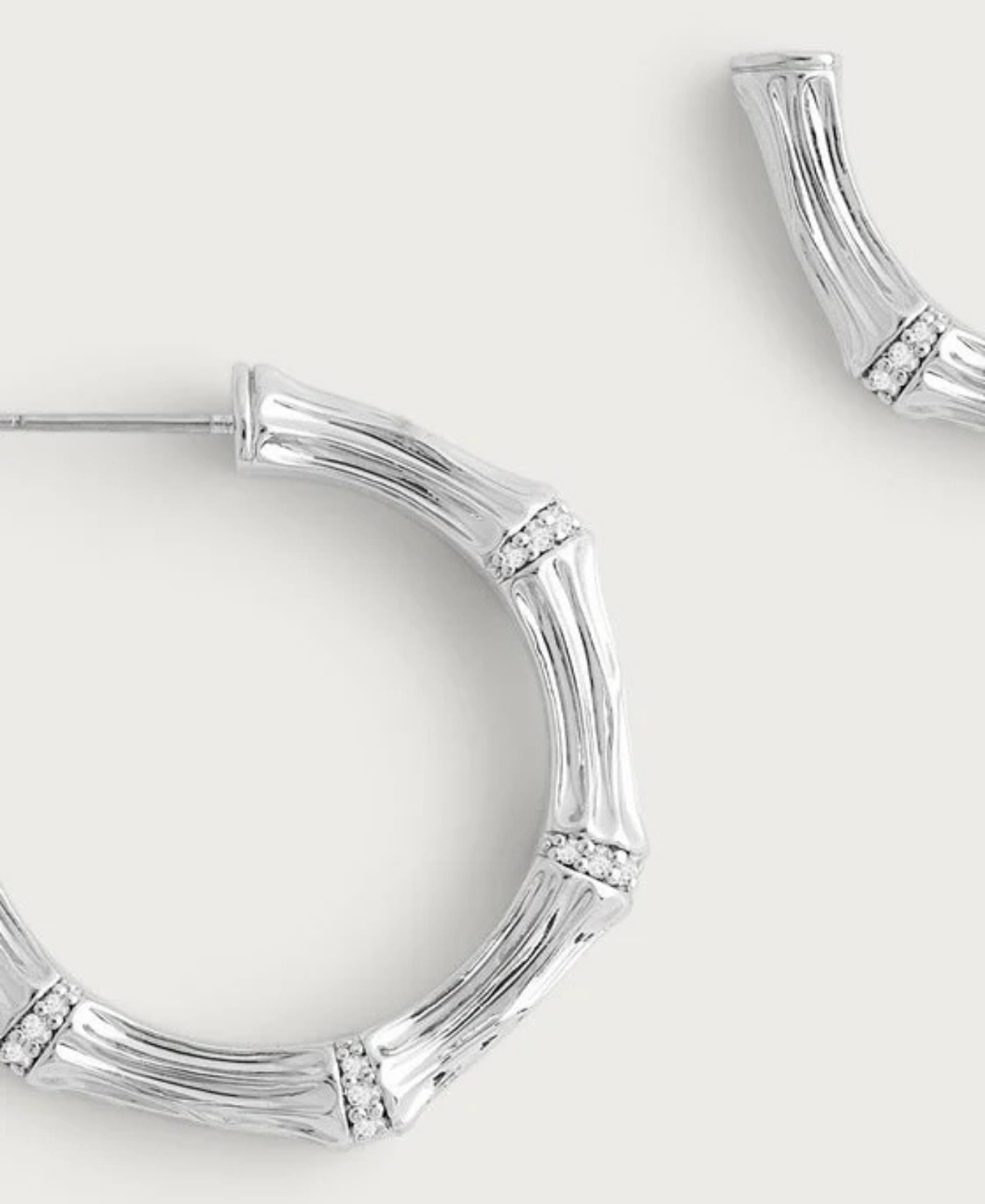 Bamboo Medium Hoop Earrings- Anabel Aram