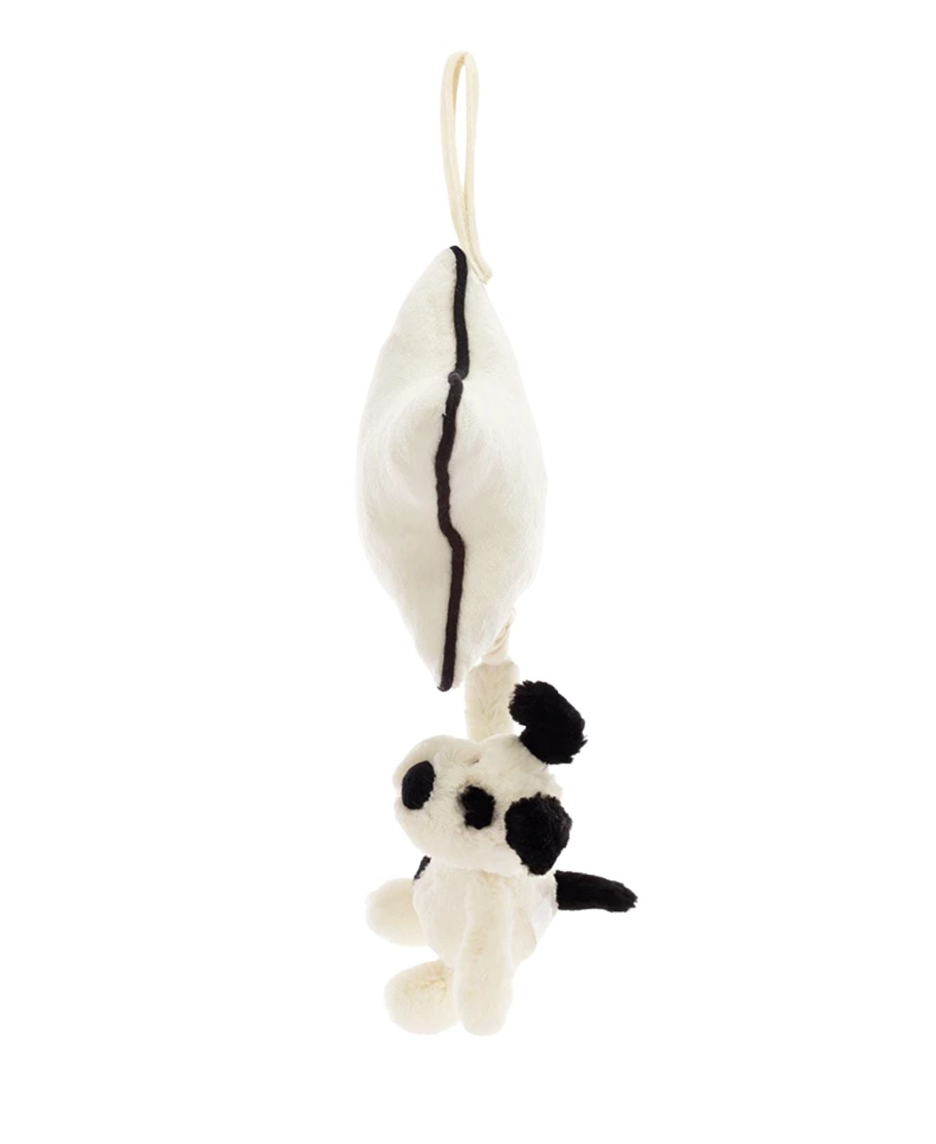 Bashful Black & Cream Puppy Musical Pull_Jellycat_MP4BCP