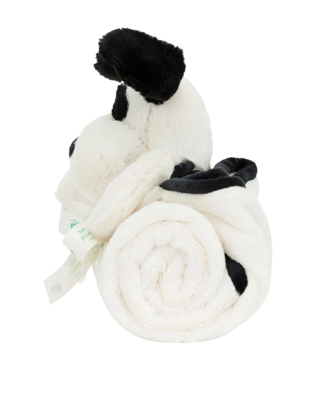 Bashful Black & Cream Puppy 'Rufferty' Blankie_Jellycat_BLNK4BCP