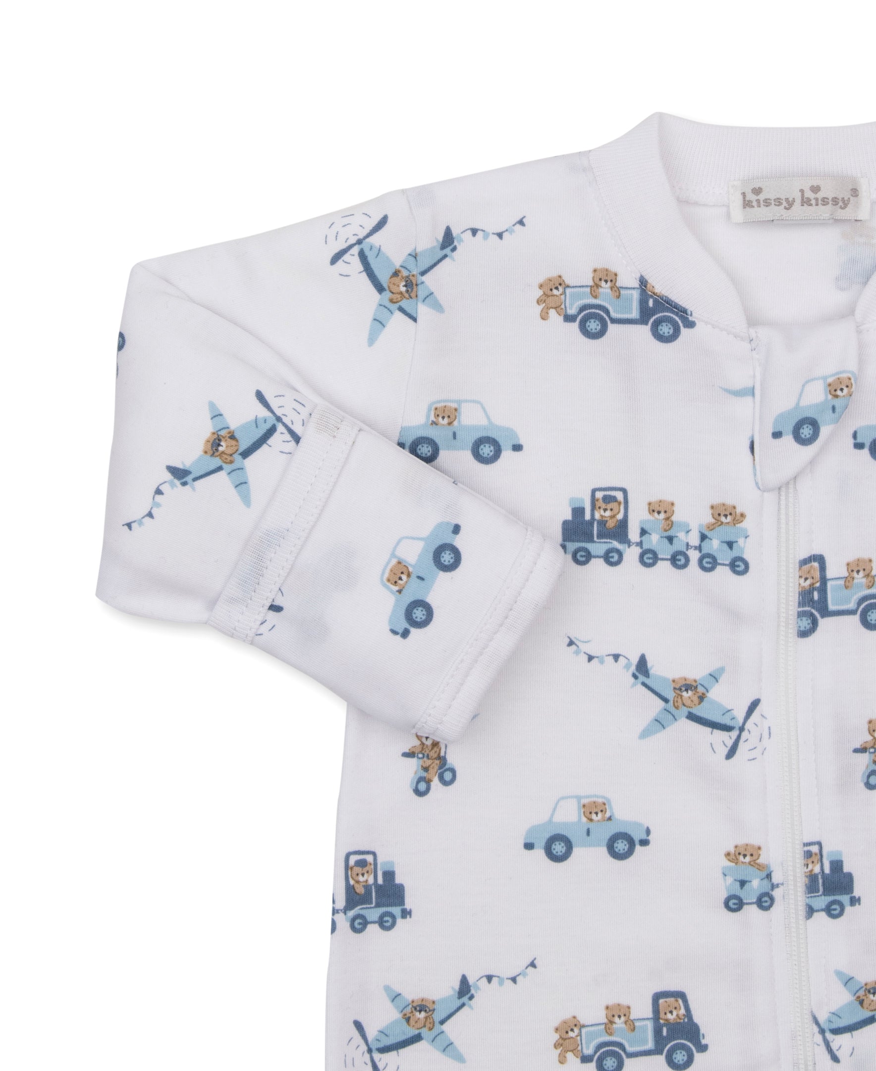 Bears On The Go Printed Footie With Zipper_Kissy Kissy_KBQ14740N-K999