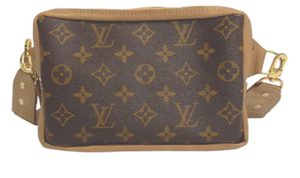 Bella Belt Bag In Bronze Leather | Upcycled LV Full Front