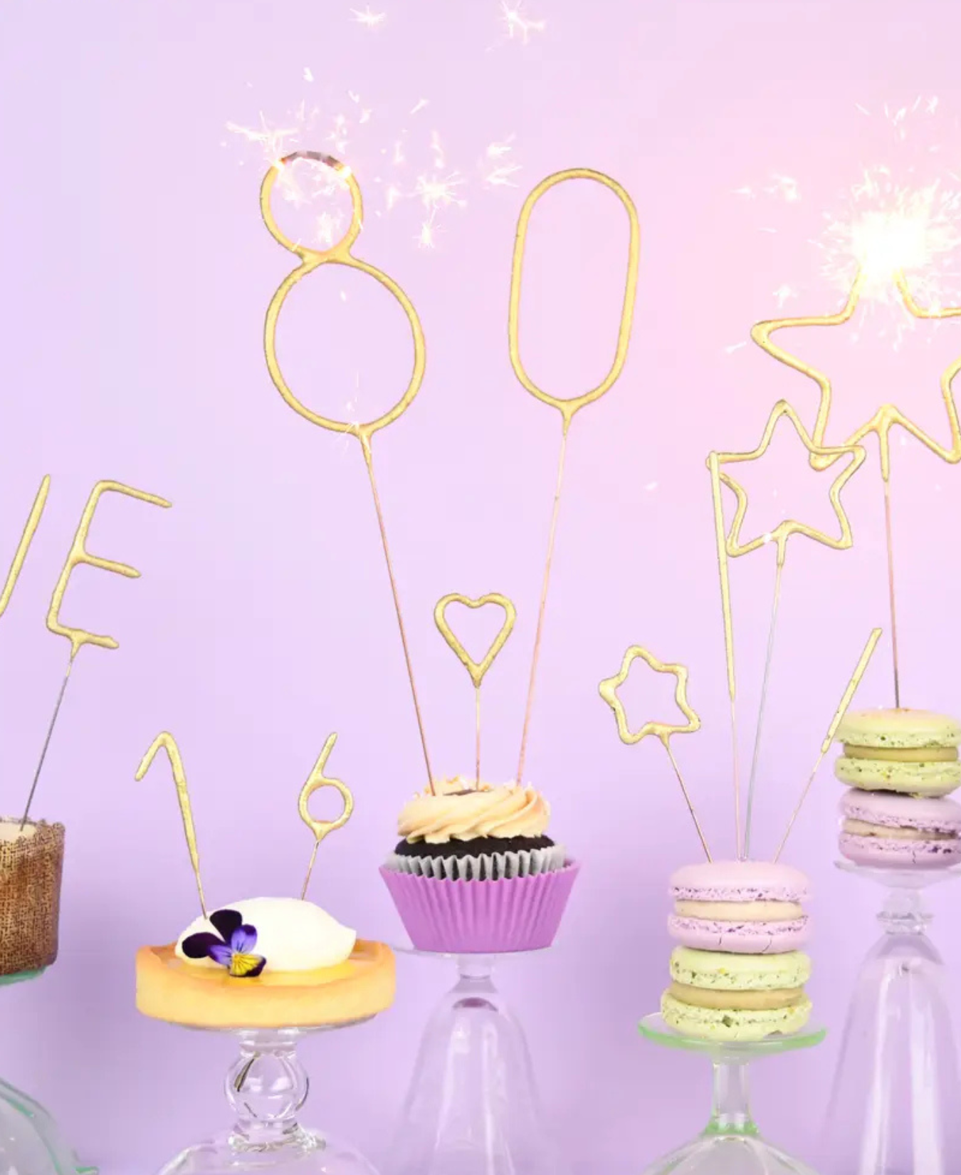 Big 8" Gold Number Sparkler Wand Card-Singles-Tops Malibu