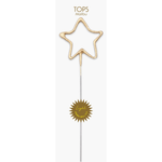 Big 8" Gold Star Sparkler Wand Card - Celebrate-Tops Malibu-71008