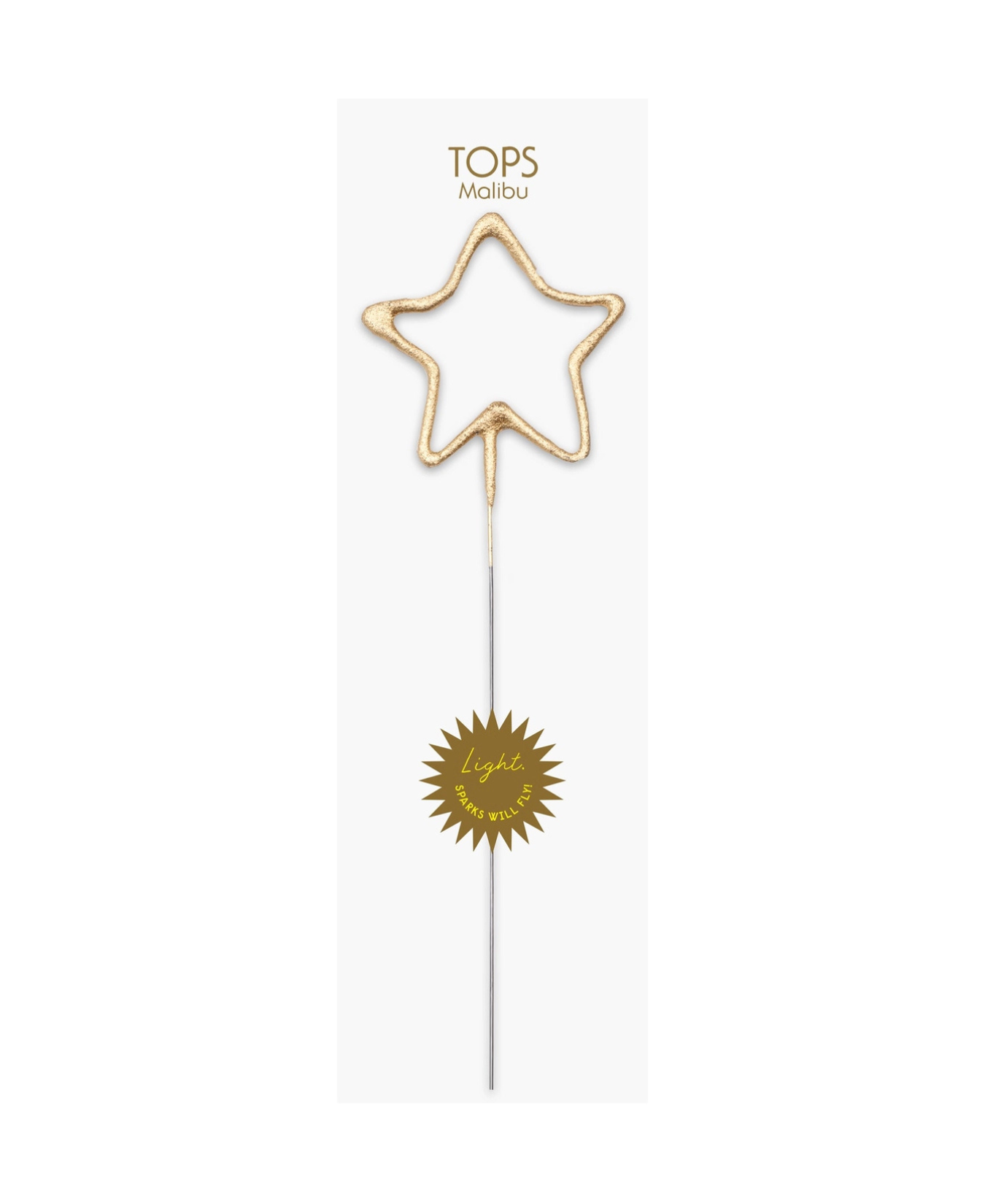Big 8" Gold Star Sparkler Wand Card - Celebrate-Tops Malibu-71008