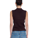 Birch Sleeveless Turtleneck With Button Detail_Central Park West_CF26-10698S-CHE