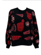 Black & Red Cheers Queen Icon Sweatshirt